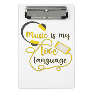 Musik ist mein romantischer Satz in der Liebe Mini Klemmbrett