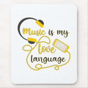 Musik ist mein romantischer Satz in der Liebe Mousepad
