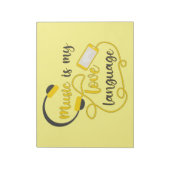 Musik ist mein romantischer Satz in der Liebe Notizblock (Rotiert)