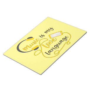 Musik ist mein romantischer Satz in der Liebe Notizblock