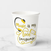 Musik ist mein romantischer Satz in der Liebe Pappbecher (Rückseite)