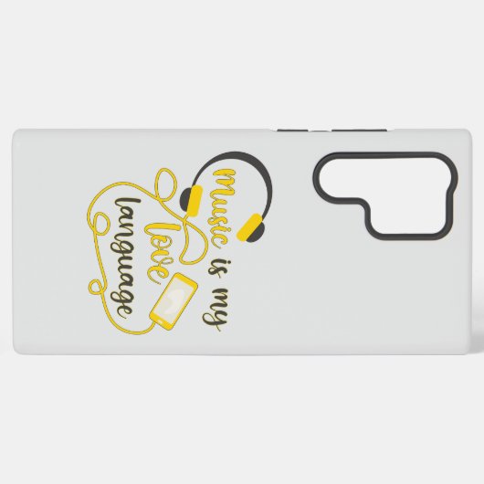 Musik ist mein romantischer Satz in der Liebe Samsung Galaxy Hülle (Rückseite (Horizontal))