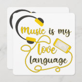 Musik ist mein romantischer Satz in der Liebe Save The Date (Vorne/Hinten)