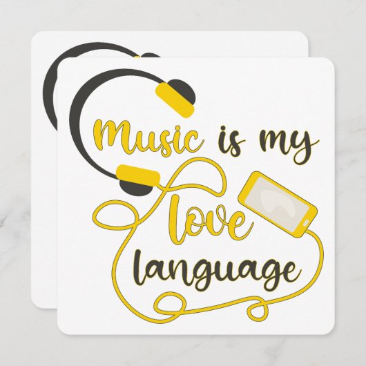 Musik ist mein romantischer Satz in der Liebe Save The Date (Vorne/Hinten)