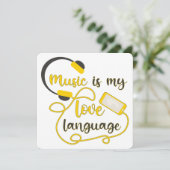 Musik ist mein romantischer Satz in der Liebe Save The Date (Stehend Vorderseite)