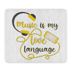 Musik ist mein romantischer Satz in der Liebe Schneidebrett