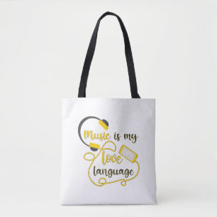 Musik ist mein romantischer Satz in der Liebe Tasche