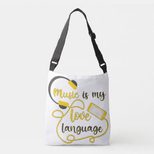 Musik ist mein romantischer Satz in der Liebe Tragetaschen Mit Langen Trägern