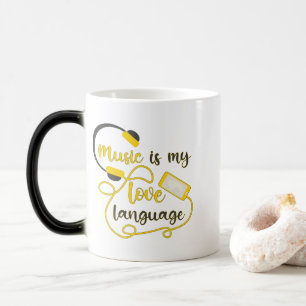 Musik ist mein romantischer Satz in der Liebe Verwandlungstasse