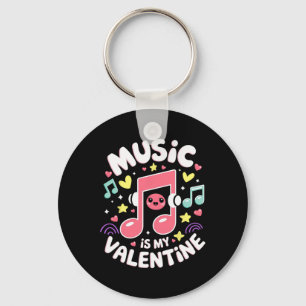 Musik ist mein Valentinskawaii Noten Musik Lo Schlüsselanhänger