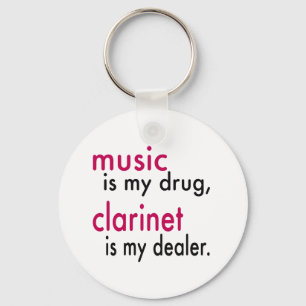 Musik ist meine Droge, Clarinet ist mein Händler Schlüsselanhänger
