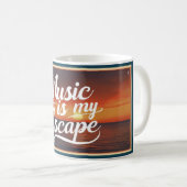 Musik ist meine Flucht Kaffeetasse (VorderseiteRechts)