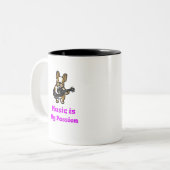 Musik ist meine Leidenschaft Zweifarbige Tasse (Vorderseite Links)