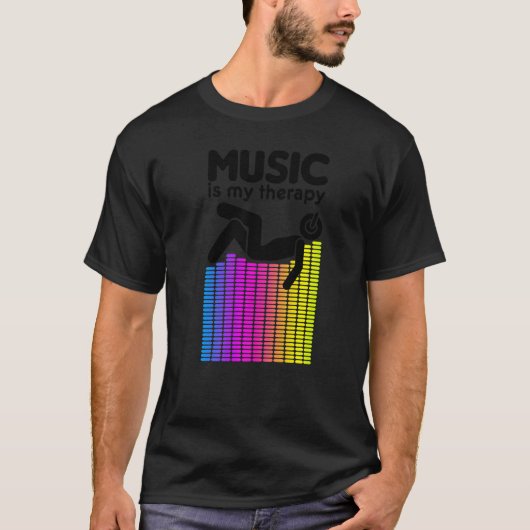 Musik ist meine Therapie Equalizer Dj Rainbow Soun T-Shirt (Vorderseite)