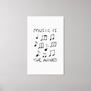 Musik ist meine Therapie Zeichnend Print Poster Leinwanddruck