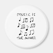 Musik ist meine Therapie Zeichnend Print Poster Magnet (Vorne)