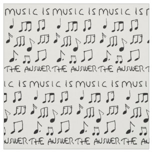 Musik ist meine Therapie Zeichnend Print Poster Stoff