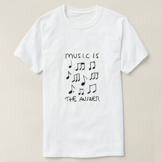 Musik ist meine Therapie Zeichnend Print Poster T-Shirt (Design vorne)