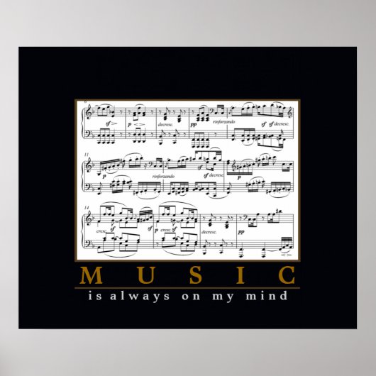 Musik ist mir immer im Kopf Poster (Vorne)