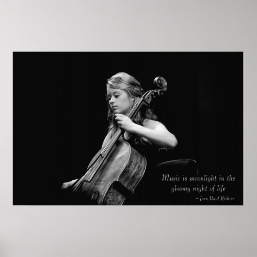 Musik ist Mondlicht Fine Art Poster/Leinwand/Print Poster (Vorne)