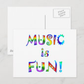 Musik ist Spaß Postkarte (Vorne/Hinten)