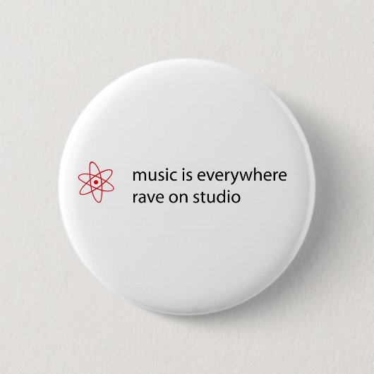Musik ist überall Rave auf Studioknopf Button (Vorderseite)