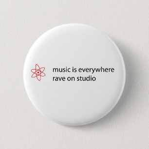 Musik ist überall Rave auf Studioknopf Button