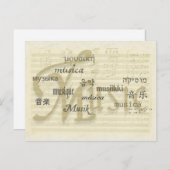Musik ist Universell Postkarte (Vorne/Hinten)