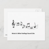 Musik ist, wie Gefühl klingt Postkarte (Vorne/Hinten)