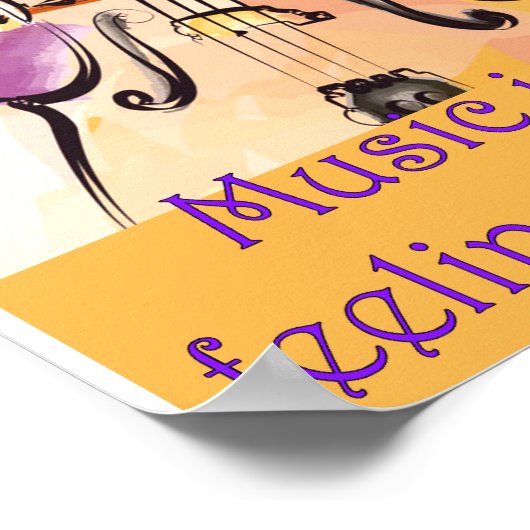 Musik ist, wie Gefühle klingen Poster (Ecke)