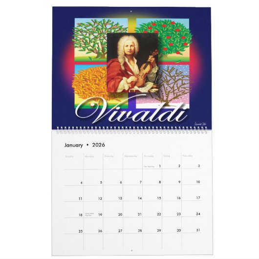 MUSIK-KALENDER KALENDER (Jan 2026)