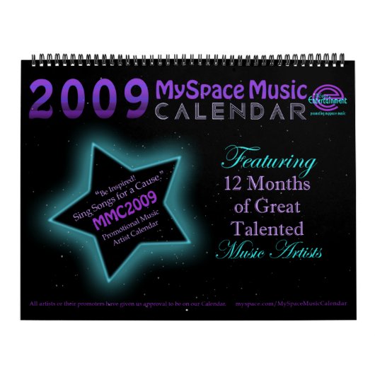 MUSIK-KALENDER MMC 2009 MYSPACE - ursprüngliche Kalender (Titelbild)