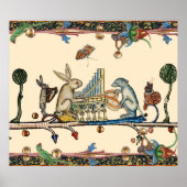 MUSIK, Kaninchen, Hund - MUSIK, MITTELALTERLICHE B Poster (Vorne)