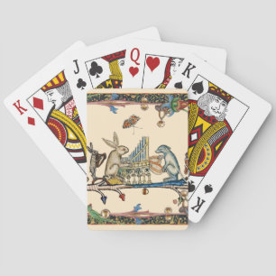 MUSIK, Kaninchen, Hund - MUSIK, MITTELALTERLICHE B Spielkarten