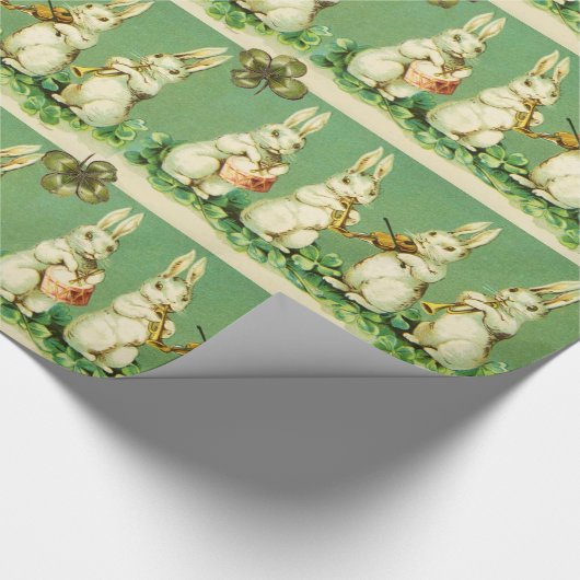 Musik - Kaninchen / St Patrick's Day Orchestra Geschenkpapier (Ecke)
