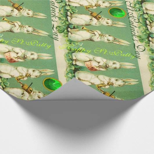 Musik - Kaninchen / St Patrick's Day Orchestra Geschenkpapier (Ecke)