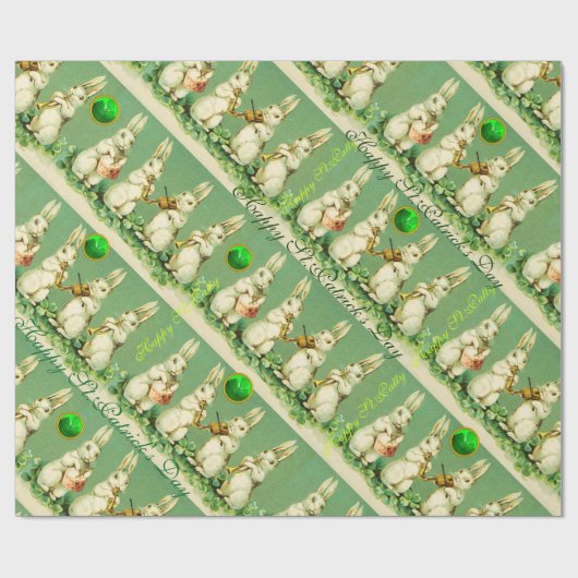 Musik - Kaninchen / St Patrick's Day Orchestra Geschenkpapier (Flach)