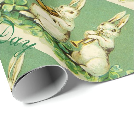 Musik - Kaninchen / St Patrick's Day Orchestra Geschenkpapier (Rolleneckpunkt)