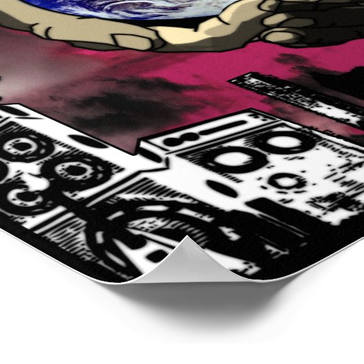 Musik kann die Welt gerettet haben Poster (Ecke)