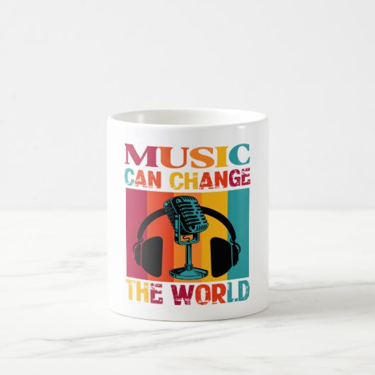Musik kann die Welt verändern Kaffeetasse (Mittel)