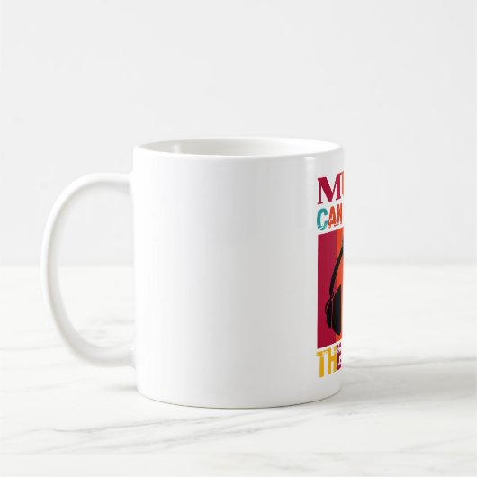 Musik kann die Welt verändern Kaffeetasse (Links)