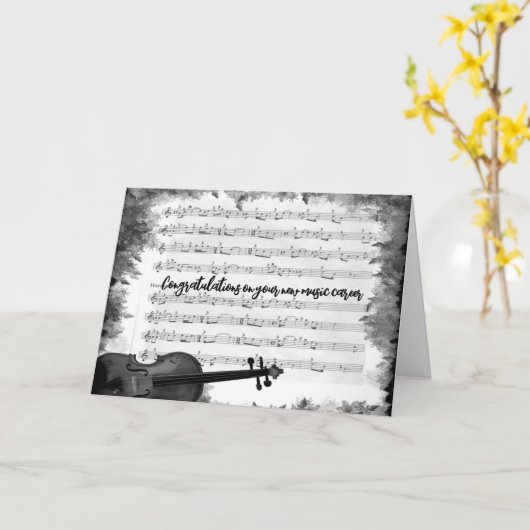 Musik Karriere Glückwunschkarte Karte (Gelbe Blume)