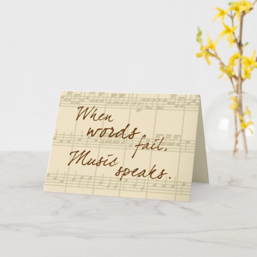 Musik Karte (Gelbe Blume)