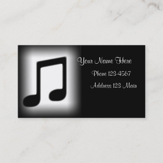 Musik-Karte Visitenkarte (Vorderseite)