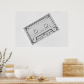 Musik-Kassette Poster (Küche)