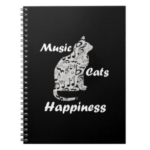 Musik Katzen Glück - Musikalischer Liebhaber Zitat Notizblock
