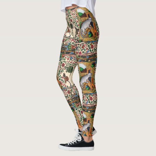 MUSIK, KATZSPIELORGAN, MEDIEVAL BESTIARY MUSIC LEGGINGS (Links)