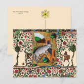 MUSIK, KATZSPIELORGAN, MEDIEVAL BESTIARY MUSIC POSTKARTE (Vorne/Hinten)