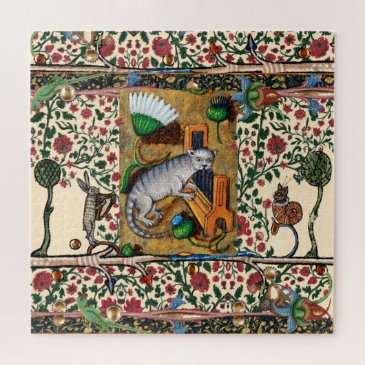 MUSIK, KATZSPIELORGAN, MEDIEVAL BESTIARY MUSIC PUZZLE (Horizontal)