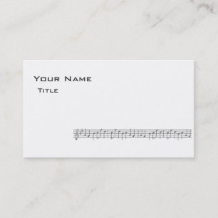 Musik-Kerbe-Geschäft Karte-Weiß Visitenkarte